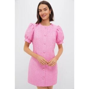 HYACINTH HOUSE Pink Tweed Kit Mini Dress Size L NWT Retail $158 Tuckernuck